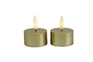 waxines Theelicht rustiek Ø4CM LED ro Lyon s2 goud